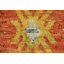 Tapis oriental marocain orange en laine 7 x 10