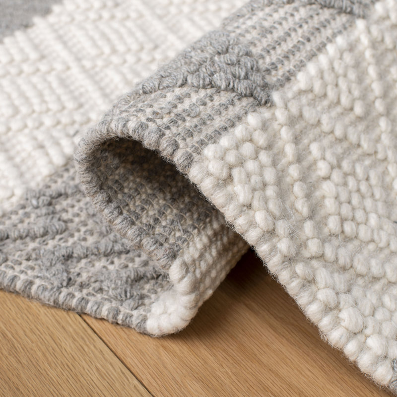 Paz Natura Hand Woven Wool Geometric Rug, Rectangle 3' x 5'