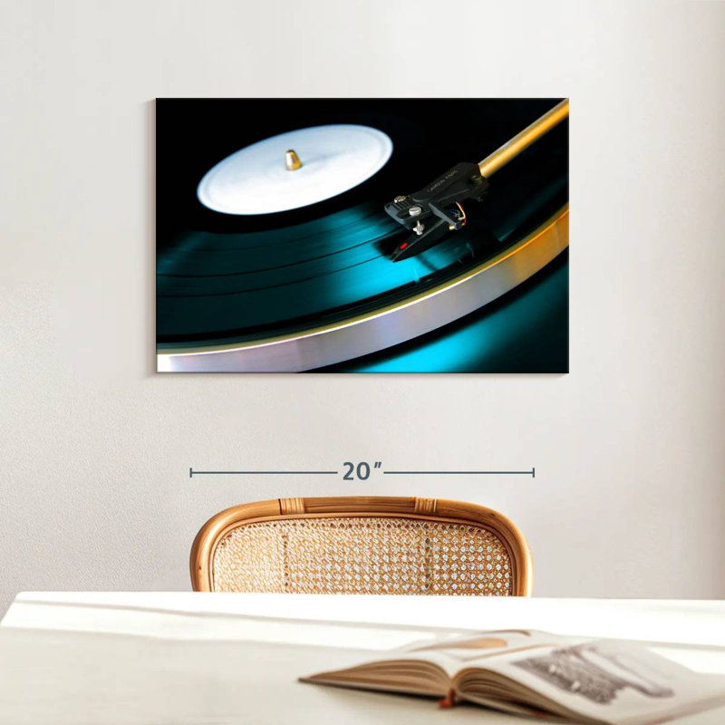 Abarca Playing Vinyl Record, 16" H x 24" W