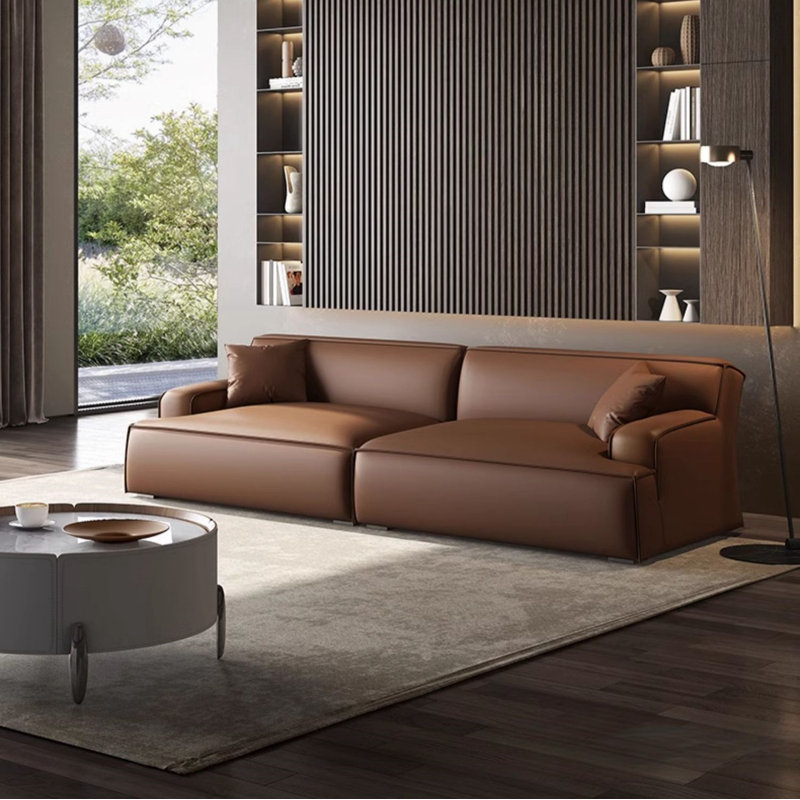 Creative Brown Sofa, 4, 29.53" H x 110.24" W x 41.34" D