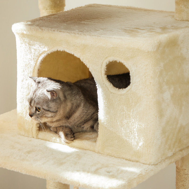 Barking 164cm H Cat Tree, Beige
