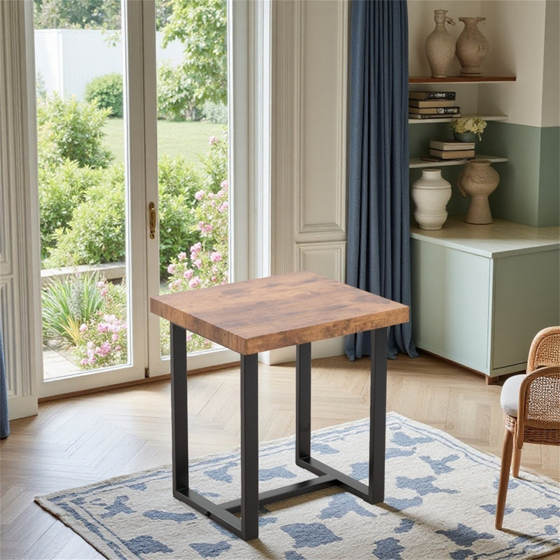Table de chevet en fibres à densité moyenne, canapé avec pieds en métal