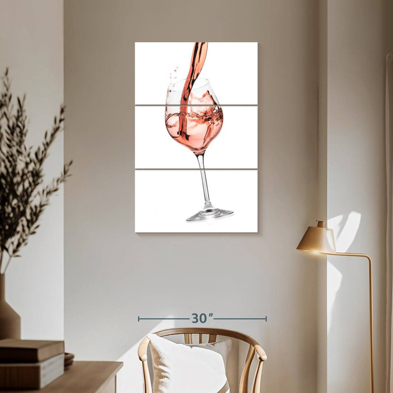 Yarlin Rose Wine Splash, H 57 po x l 36 po