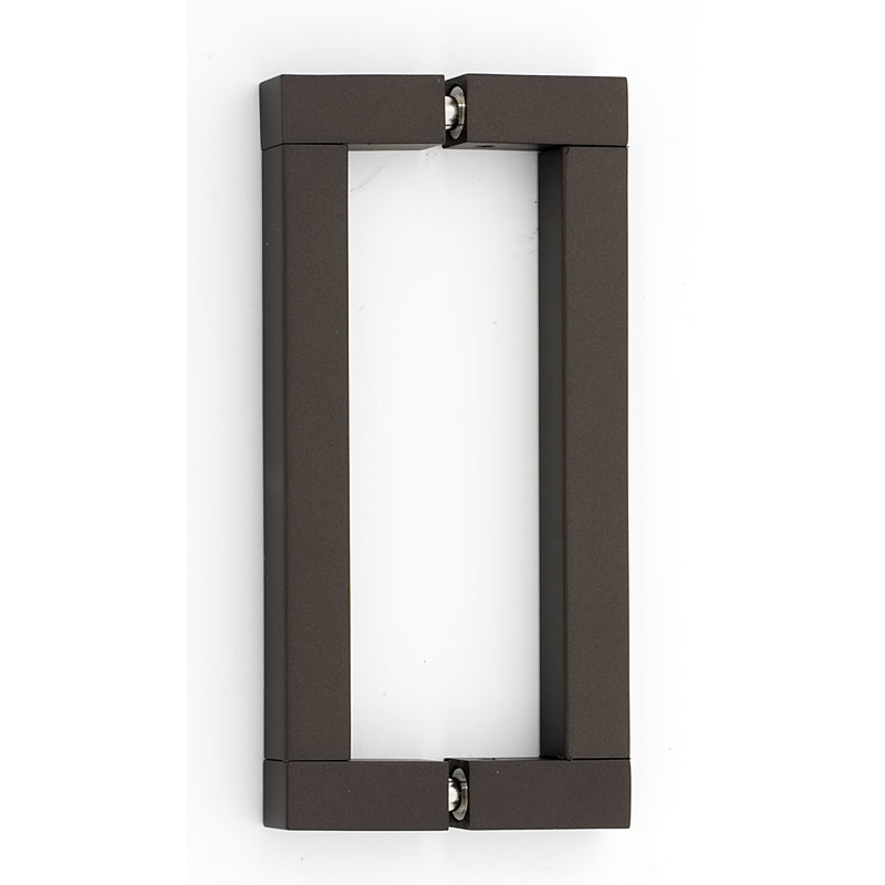 Poignée barre bloc d'un centre à l'autre, Nickel poli, 8"