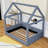 Full Upholstered Daybed with LED Light-1503821790