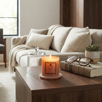 Bougie parfumée avec couvercle en verre pour décoration de salon Modern Modern