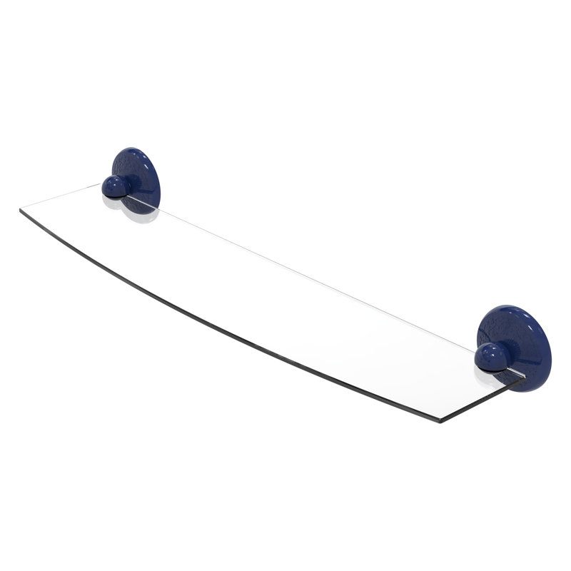 Tablette en verre Yae Carlo Collection MC, H 3 po x l 24 po x P 5 po, Bleu méditerranéen