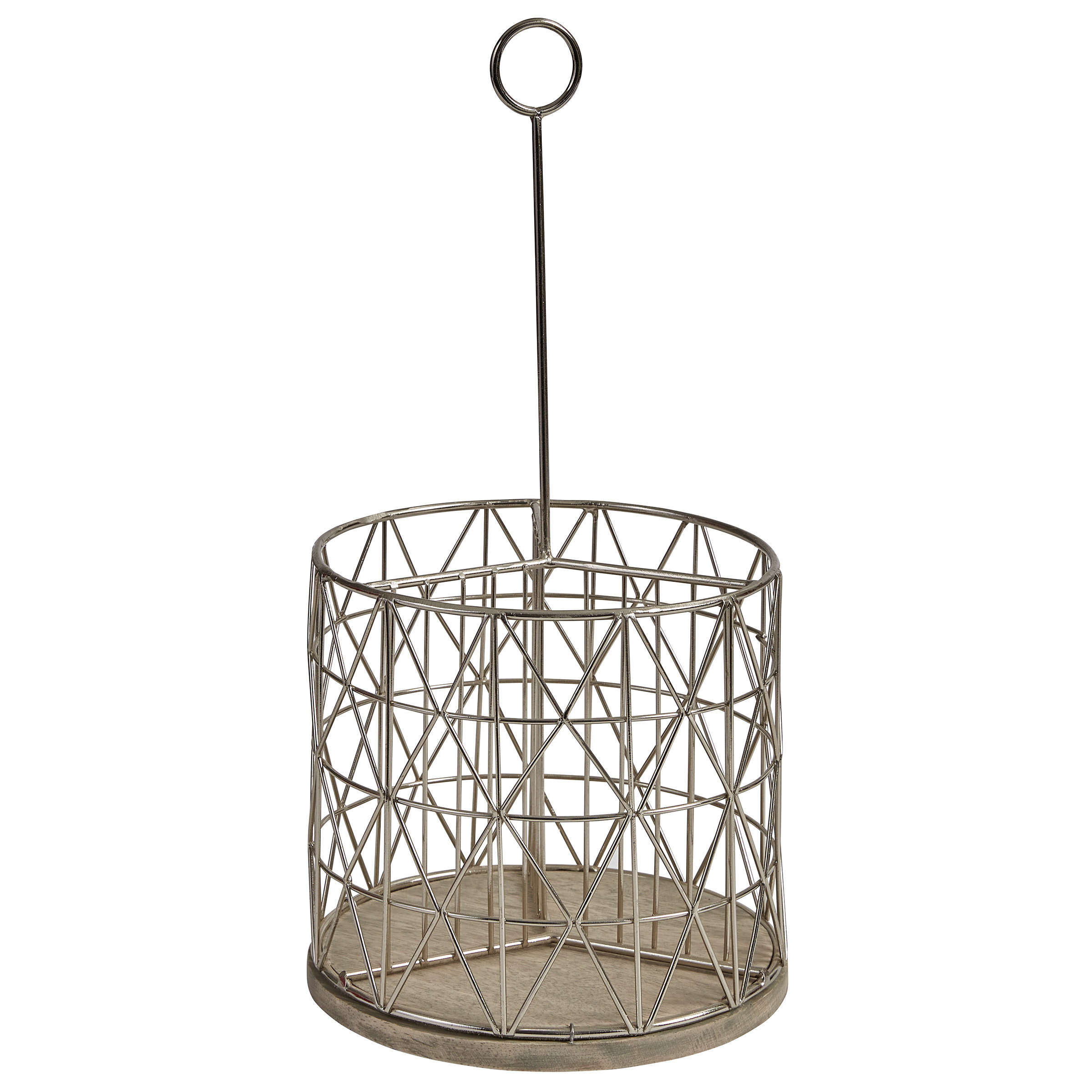 Everly Quinn Metal Round Flatware Caddy Wayfair