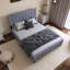 Grand lit plateforme tapissier avec lit gigogne simple TG-191056353