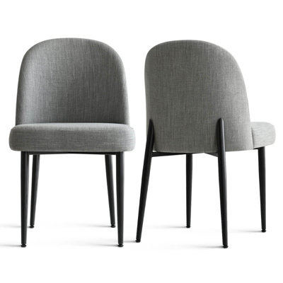 Gramercie Upholstered Dining Chair with Metal Legs (Set of 2)