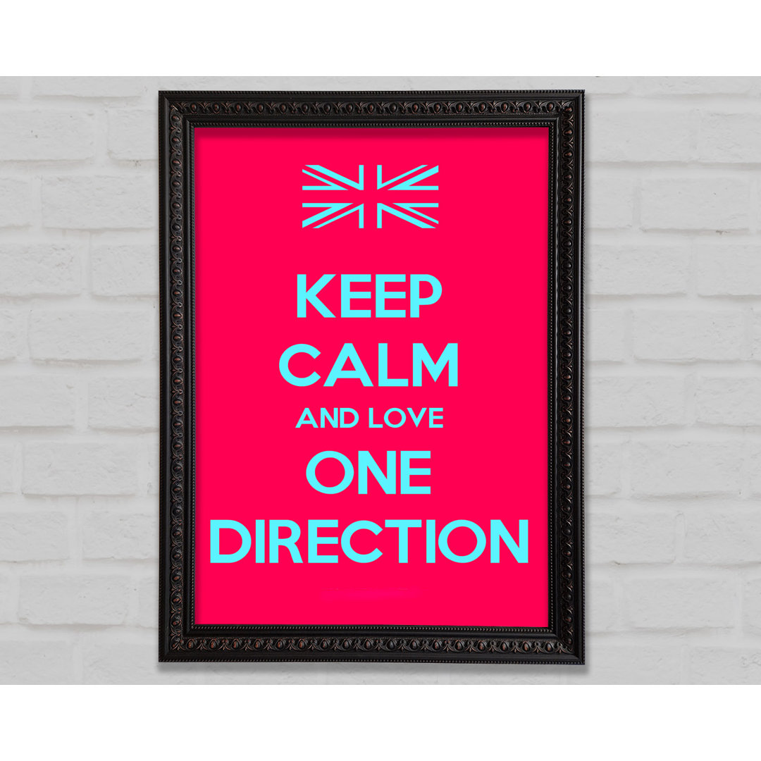 Keep Calm One Direction - Einzelne Bilderrahmen Kunstdrucke