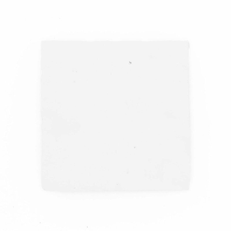 Carreau de céramique 4 po x 4 po Moroccan Zellige, Blanc neige