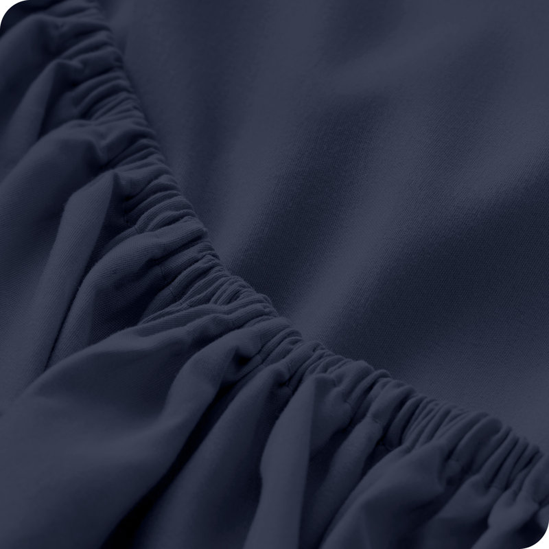 Extra Deep Microfiber Fitted Sheet, King Fitted Sheet, Midnight Blue
