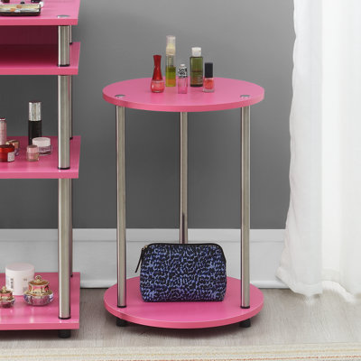 Edwin 22'' Tall Round End Table with Storage