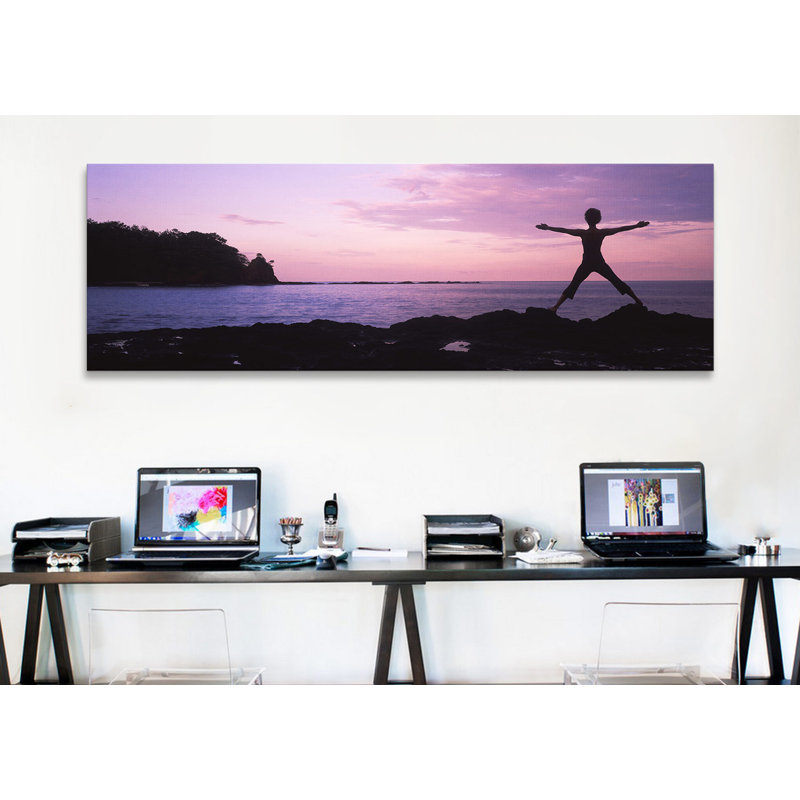 La punta, papagayo péninsule, costa rica-impression sur toile tendue, H 20 po x l 60 po x P 1,5 po, Toile encadrée noire