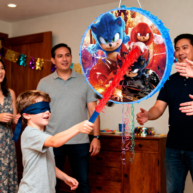 Ensemble de 4 décorations pour fêtes Sonic