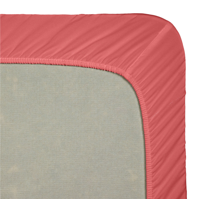 Drap-housse simple de couleur unie Premier., Double, Rose corail