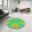 Tapis vert/jaune tissé à la machine-2119359174