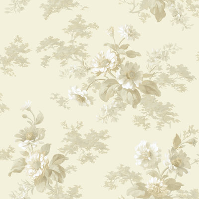 Papier peint en relief floral 3d 33 pi x 20,5 po Chidi