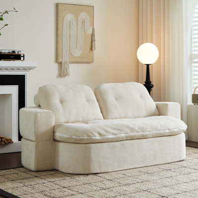 Convertible Sofa Bed Chenille Modern Living Room