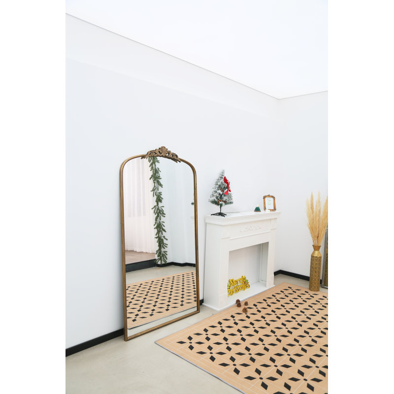 Miroir de plancher pleine longueur en métal