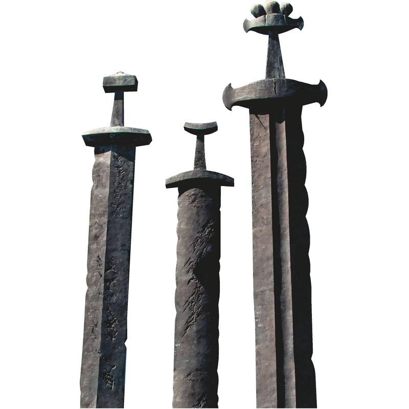 Sverd I Fjell 3 Part Viking Swords Norway Monument Cardboard Cutout Standup