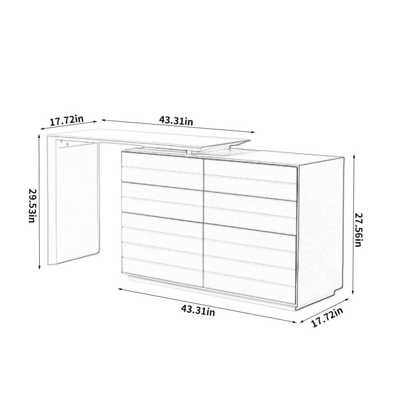 Simple Creative Burlywood Dresser