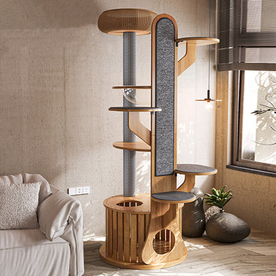 Solid Wood Cat Tree for Large Cats