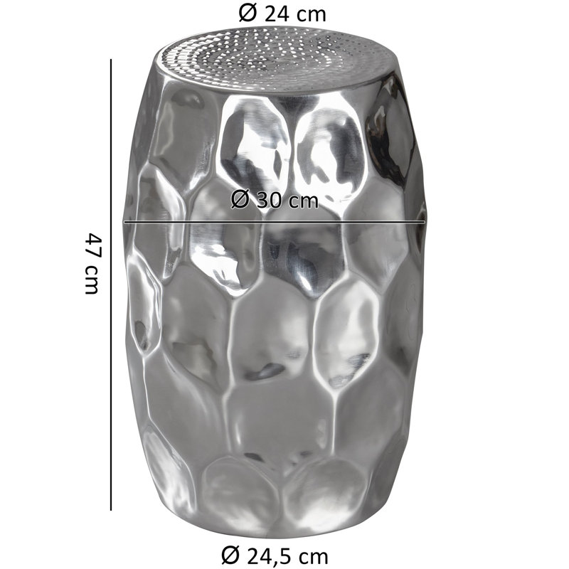Saul End Table, Silver