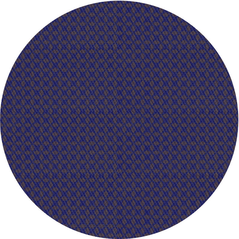 Tapis de zone violet foncé à motifs, Rond 4 pi