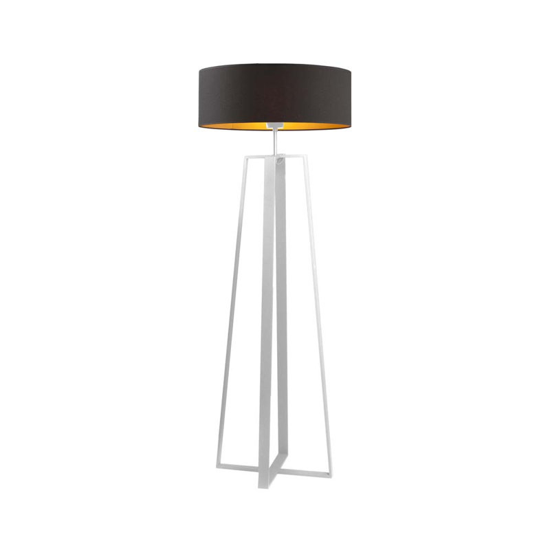 Saldivar 158cm Traditional Floor Lamp, White, Black