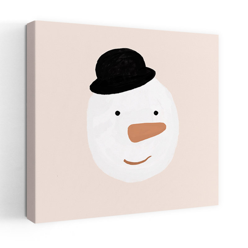 «Gentleman Snowman Abstract Contemporary Landscape Nature», reproduction d'art murale, H 36 po x l 36 po