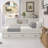 L-Shaped Corner Bed Frame With Drawer, Bookcase, Led Downlight And USB Port For Small Room,Bedroom, Guest Room-107262792