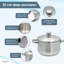 Buckingham Stainless Steel Saucepan Deep Induction 20 cm 3.8 Litres