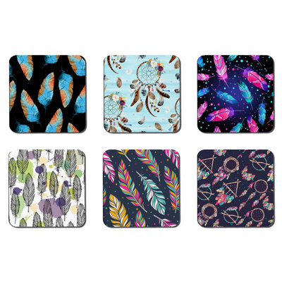 Square 6 Piece Coaster Set