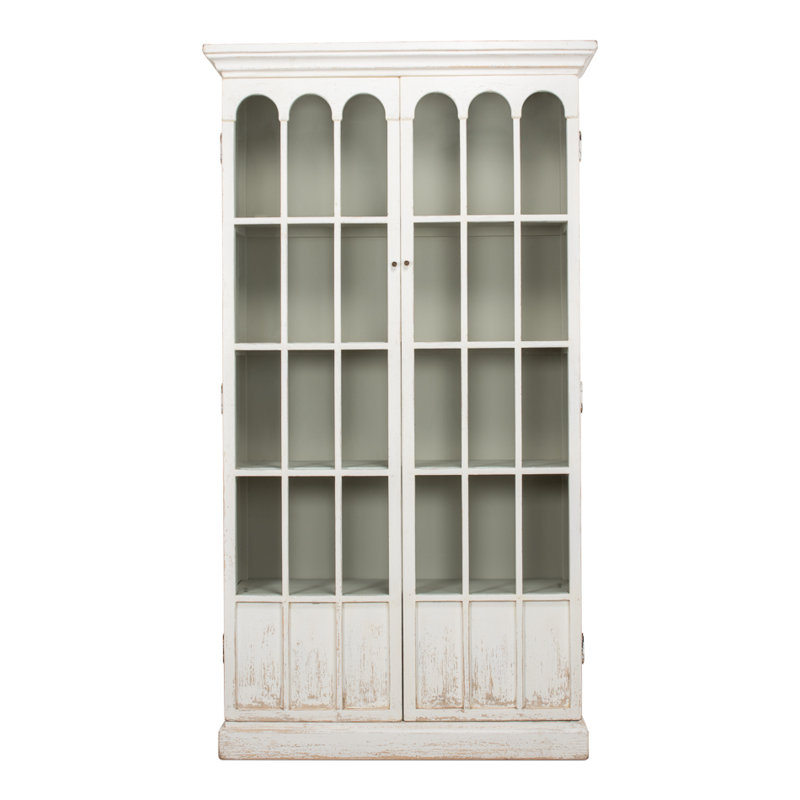 Glass China Cabinet, White
