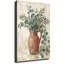 «Rustic Greenery Terracotta Pitcher Still Life», reproduction d'impression sur toile tendue-129450249