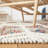 Natura Hand Loomed Wool/Jute/Cotton Geometric Rug in Red/Ivory-729642069