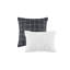 L'édredon double / grand moderne à carreaux comprend 2 taies décoratives, des oreillers, un tissu lavable, des taies et oreillers de literie compressés inclus, un motif en microfibre noir et blanc