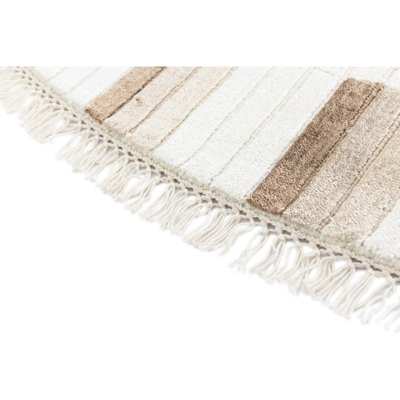 Tapis rond ivoire Jacinto