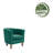 Fabric Barrel Accent Chair with Rubberwood Legs-1763268373