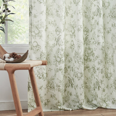 Panneaux de rideaux semi-transparents en lin