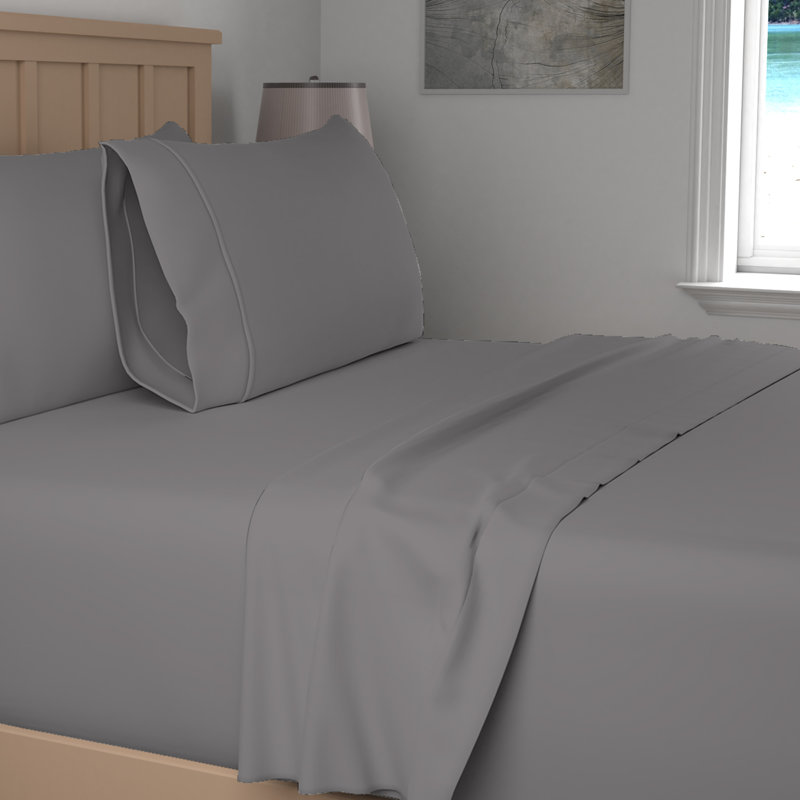 100% Cotton Ultra-Light Flat Sheet, Dark Gray, Queen Flat Sheet