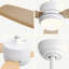 Ventilateur de plafond 46 pouces avec lumières 3 pales ABS 6 vitesses moteur à télécommande pour la chambre à coucher