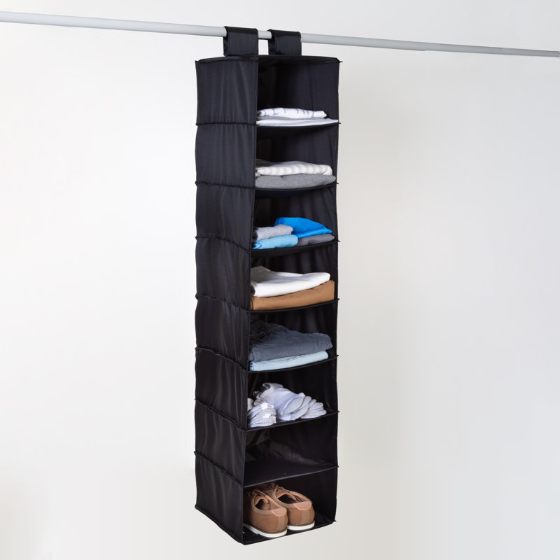 Rangement suspendu à 8 tablettes, Black