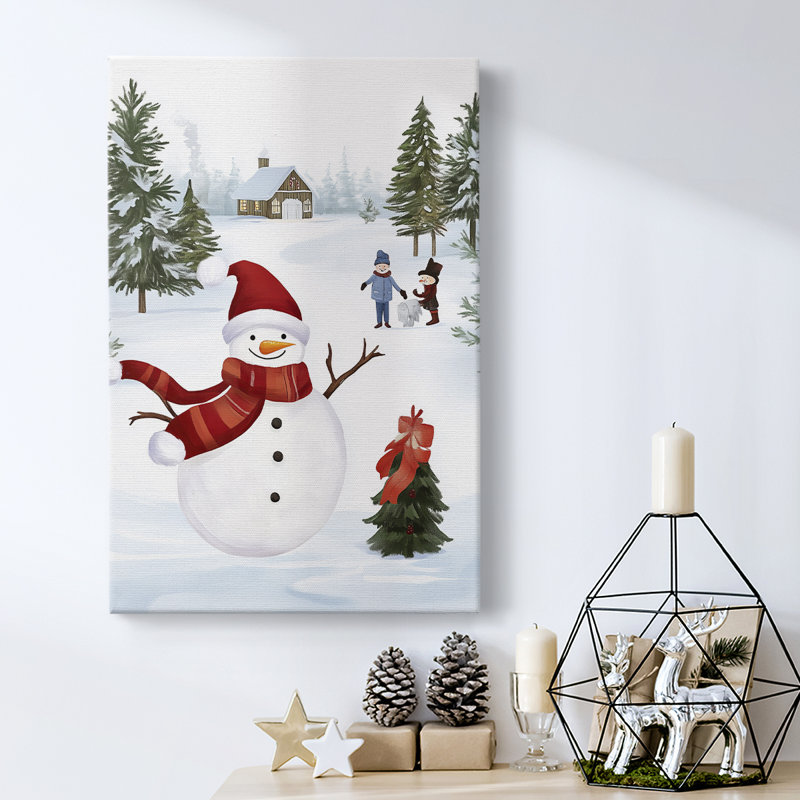Art des Fêtes de Noël - Toile tendue avec châssis CECIX, H 18 po x l 12 po