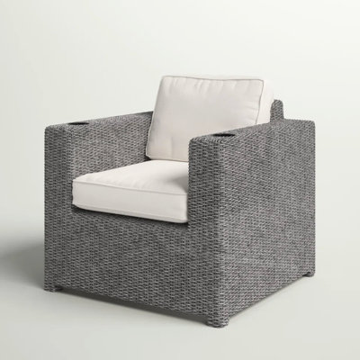 Outdoor Garden Lounge Chair With Cushions - Grey , Rust- Frame, Stain- Cushions, Adjustable Recline Function Fully Assembled Patio Recliner Water-Repellent Cover, Steel For Relaxing In
