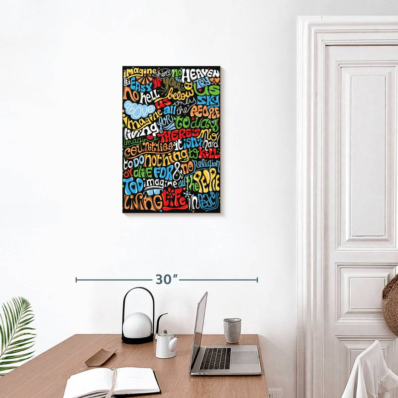 Tergel Imagine Quote, 24" H x 16" W
