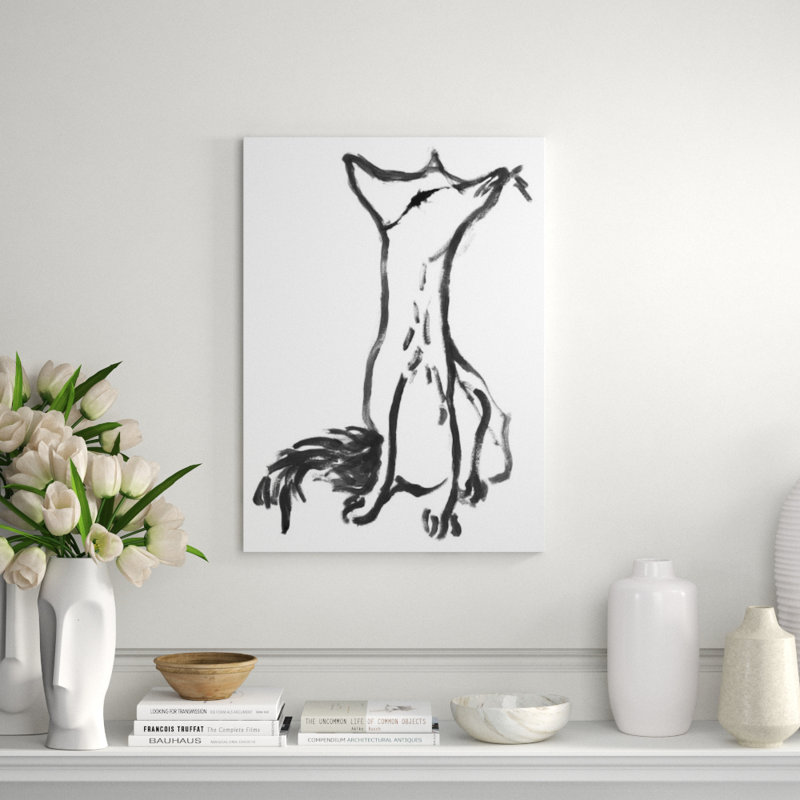 Leaning Fox II Print by Fern Cassidy, Image Brush Gel, 33" H x 24" W