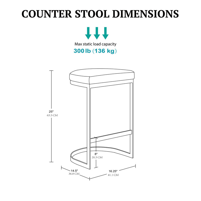 Loft 25" Counter Stool, Charcoal
